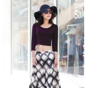 NWOT Leith Cranberry Purple Crop Top XS
